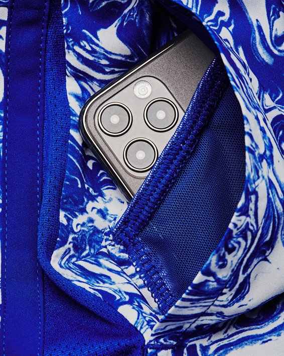 Men's UA Launch SW 5'' Printed Shorts in Blue image number 4